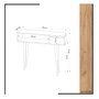 Hanah Home Aparador de 2 Niveles Roble y Blanco - 100 cm Ancho x 94 cm Alto x 30 cm Profundo